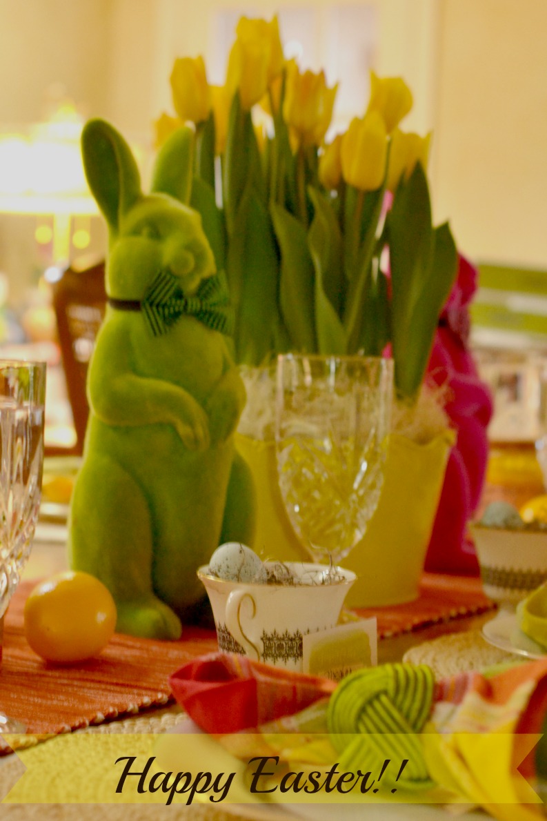bunnies, tablescape, Easter