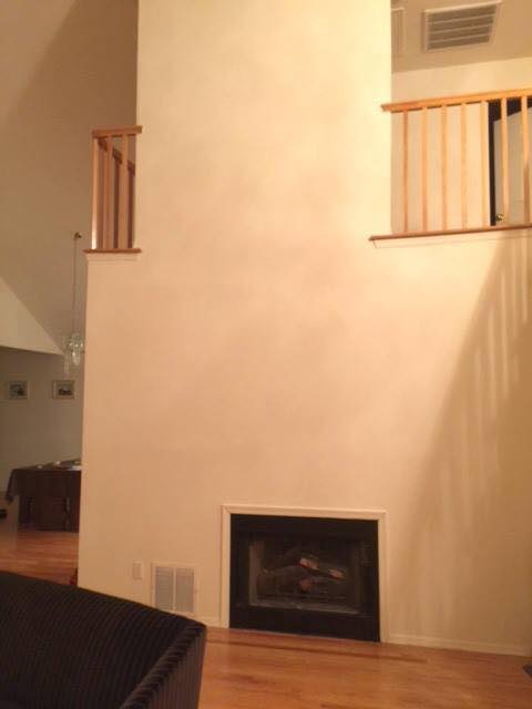 Great NeckNY living room fireplace before home staging